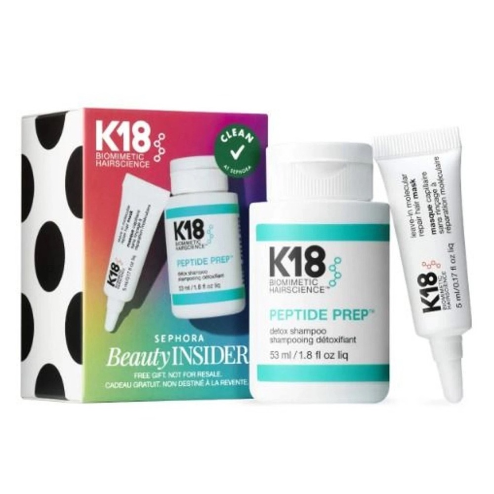 NEW K18 Hair Repair Mini Set Detox Shampoo + Leave-In Mask Trial Size